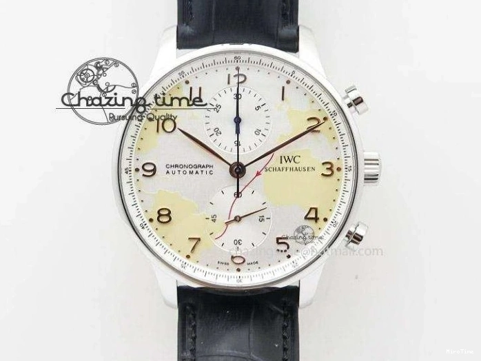 MIROTIME 0701 Lightweight Portuguese Tourbillon IW504602 SS ZF Best Edition Gray Dial on Brown Leather Strap 7177